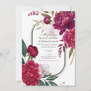 Invitation Jardin Fleurissant de Baies Glamour de Mariage
