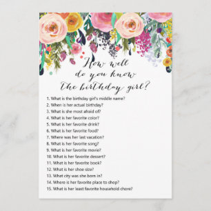 Invitation Jardin floral Anniversaire - Qui sait Anniversaire