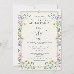 Invitation Jardin Floral de Mariage de Conte de Fées