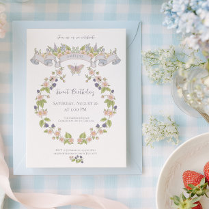 Invitation Jardin Floral d'Été Anniversaire