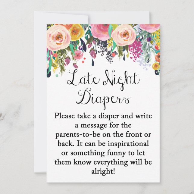 Invitation Jardin floral Diape diape de fin de nuit Signe 5x7 (Devant)