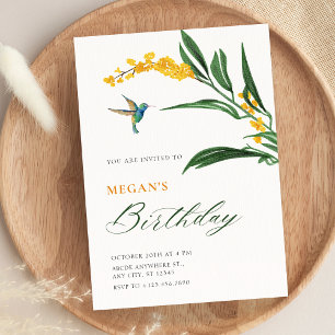 Invitation Jardin floral esthétique d'anniversaire