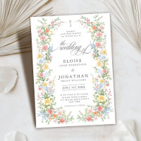 Jardin Floral Printanier Orné de Fleurs Sauvages M