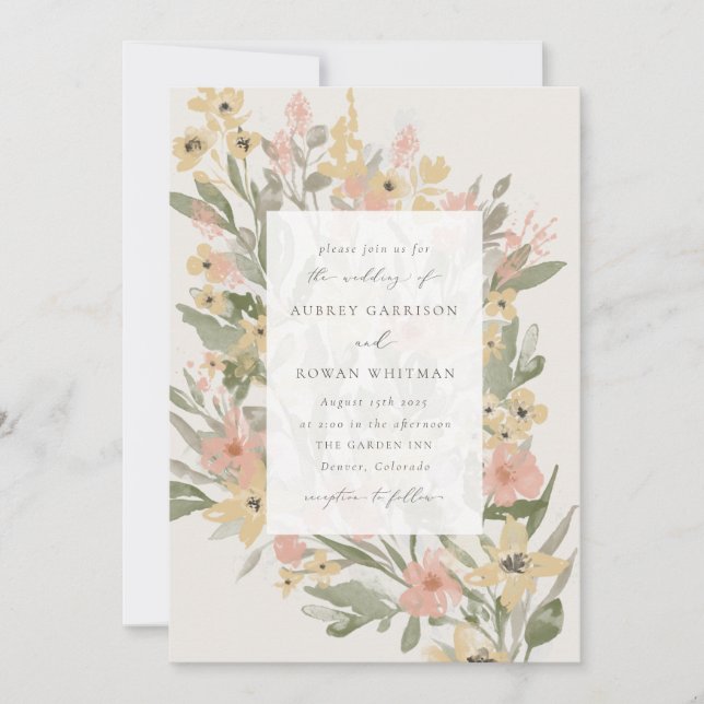 Invitation Jardin Flourissant (Devant)