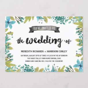 Invitation Jardin Garden Floral Mariage