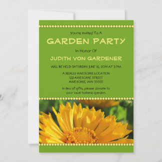 Invitation Jardin Jaune Coréopsis Fleur