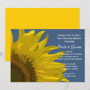 Invitation Jardin Jaune Tournesol Mariage d'été Brunch