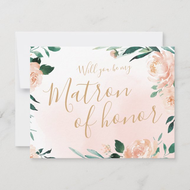 Invitation Jardin romantique Serez-vous mon maître d'honneur (Devant)