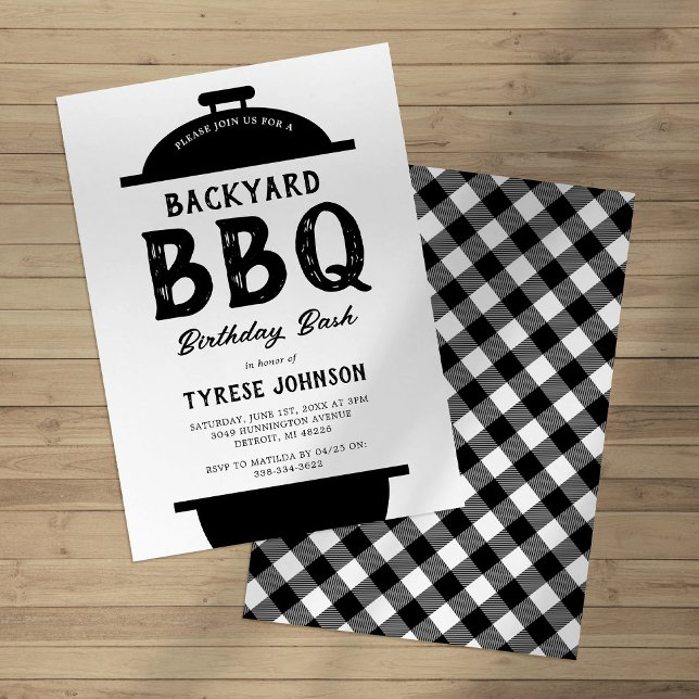 Invitation Jardin rustique barbecue fête d'anniversaire (Créateur téléchargé)