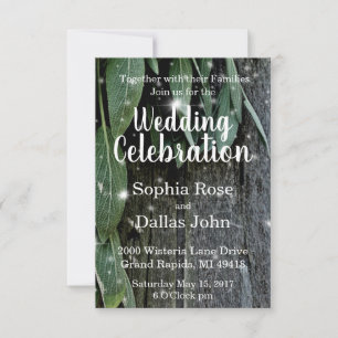 Invitation Jardin rustique grange bois et sauge   charme du p
