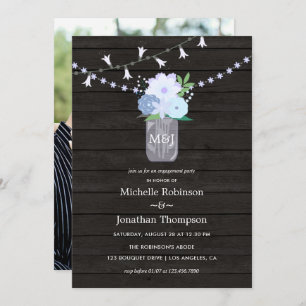 Invitation Jardin rustique mason bocal Spring Engagement Part
