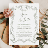 Jardin Save the Date de mariage au botanique Sage