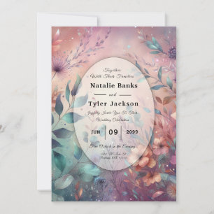 Invitation Jardin Secret au Mariage sous la Lumière du Soir