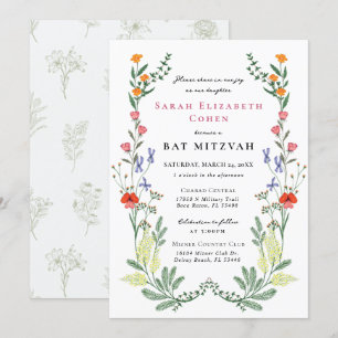 Invitation Jardin secret bat mitzvah