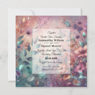 Invitation Jardin secret dans la lumière du soir de mariage