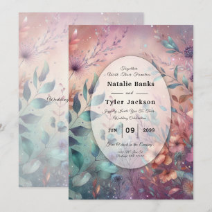 Invitation Jardin Secret dans la Lumière du Soir de Mariage