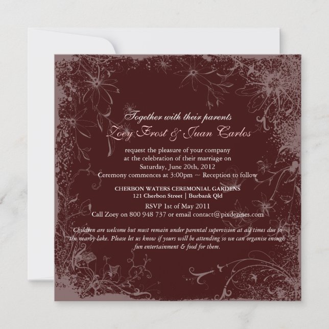 Invitation Jardin secret Vintage PixDezines (Devant)