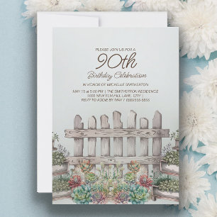 Invitation Jardin Succulents Porte Botanique 90e anniversaire