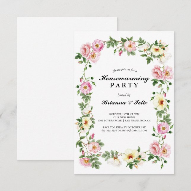 Invitation Jardin Tropical Green House Party (Devant / Derrière)