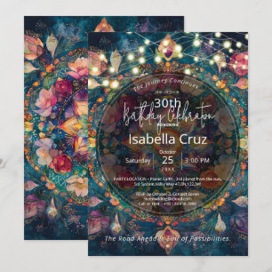 Invitation Jardin vivant Conception de mandala floral