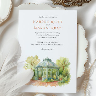 Invitation Jardins botaniques de DENVER Mariage de mosaïque d