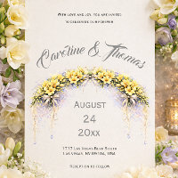 Jaune Canari Freesia Romantique Floral Mariage