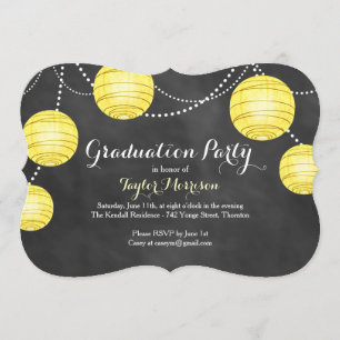 Invitation jaune de fantaisie d'obtention du