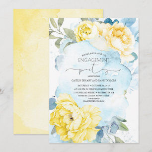 Invitation Jaune et bleu roux