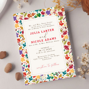 Invitation Jaune Moutarde de Printemps Fleur de Prairie Viole