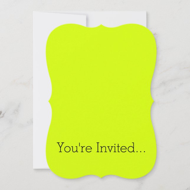 Invitation Jaune néon, grande visibilité Chartreuse (Devant)