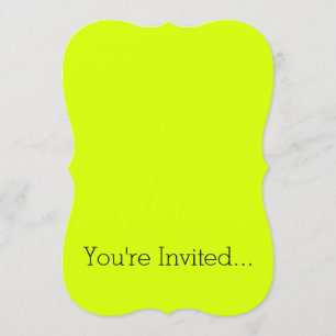 Invitation Jaune néon, grande visibilité Chartreuse