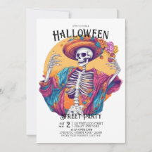 Jaunty Skeleton Flamboyant Dance Halloween Party