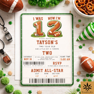 Invitation J'avais 1 an, maintenant j'ai 2 ans – Football Ame