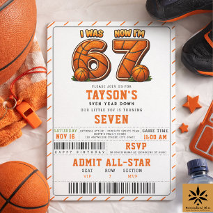 Invitation J'avais 6 ans, maintenant j'ai 7 ans Basket-ball A
