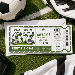 Invitation J'avais 6 ans, maintenant j'ai 7 ans Soccer Americ
