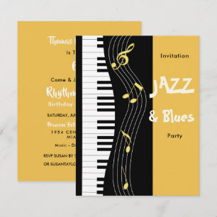 Invitation Jazz Et Blues Thématique Anniversaire