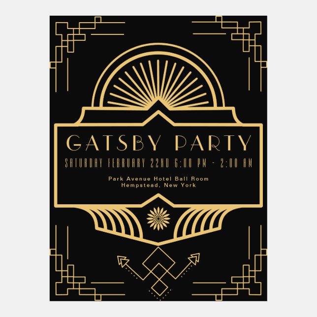 Invitation Jazzy Great Gatsby (Devant)