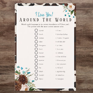 Invitation Je adore le jeu de baby shower Boho dans le monde
