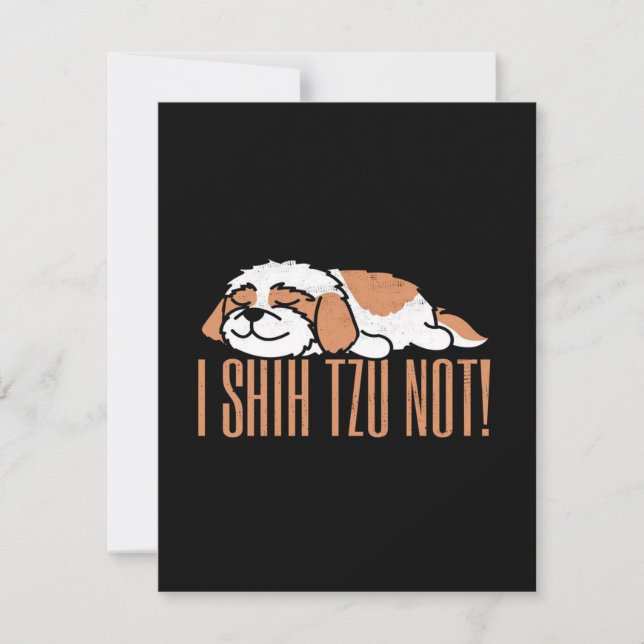 Invitation Je chie tzu pas drôle de citation | cadeau d'anniv (Devant)