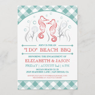 Invitation "JE" échoue l'invitation de fiançailles de BBQ