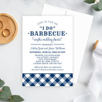 Je fais BBQ Marine Bleu En vichy Mariage Couples D