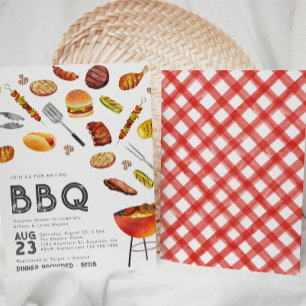Invitation Je fais du BBQ   Mariage BBQ