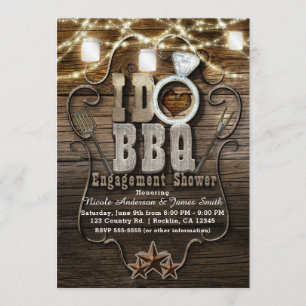 Invitation JE FAIS DU BBQ Pots Mason Rustiques & Lumières Fia