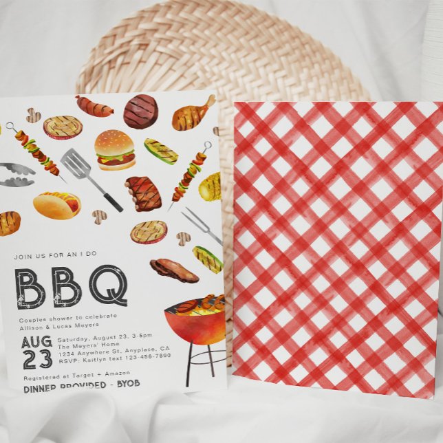 Invitation Je fais du BBQ | Réception de mariage BBQ (Créateur téléchargé)