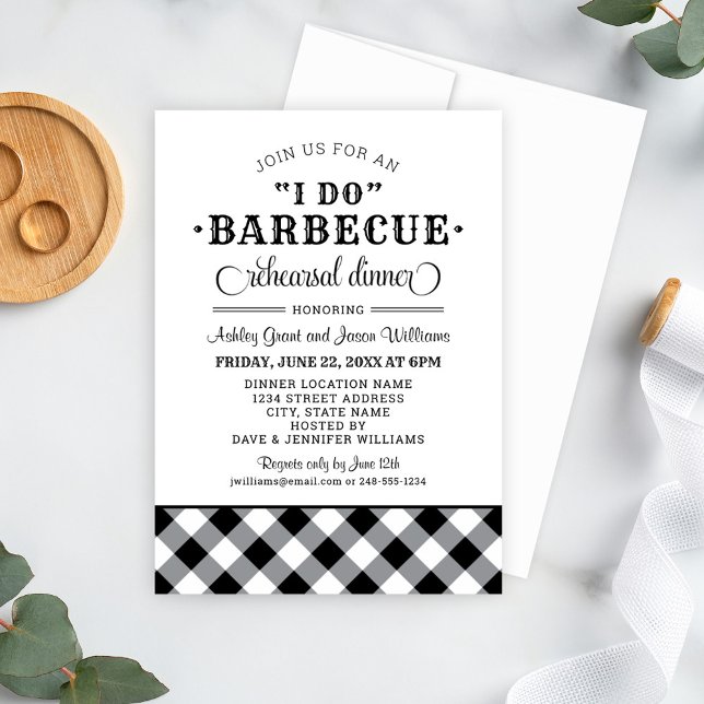 Invitation Je fais du BBQ Souper de répétition de mariage (Créateur téléchargé)