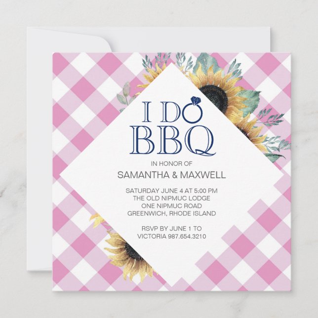 Invitation Je fais Fête des mariées barbecue (Devant)