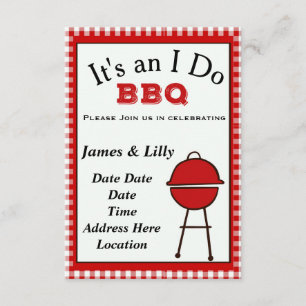 Invitation Je fais le BBQ