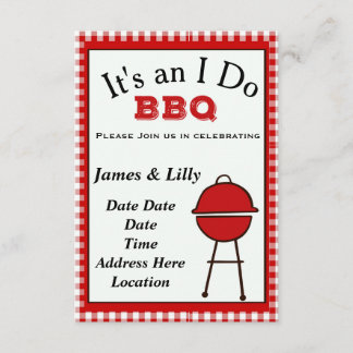 Invitation Je fais le BBQ