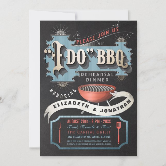 Invitation Je fais le noir de dîner de répétition des (Devant)