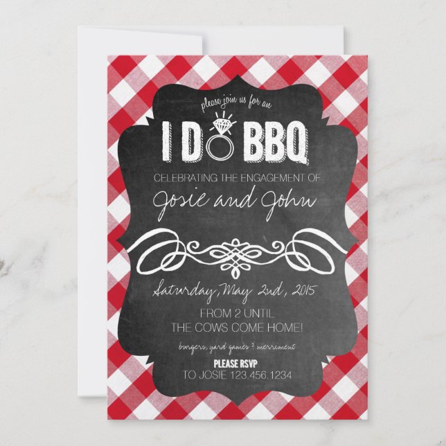 Invitation Je fais l'invitation de BBQ (Devant)